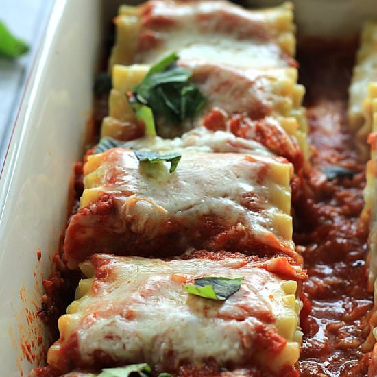 Skinny Vegetable Lasagna Rolls