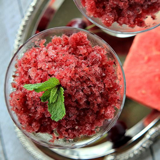 Cherry Watermelon Granita