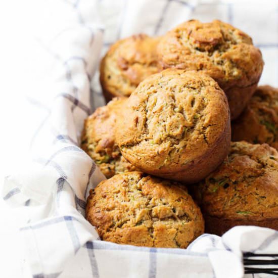 Honey and Olive Oil Zucchini Muffin
