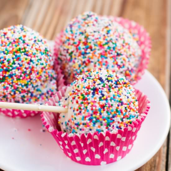 Cake Batter Ice Cream Balls