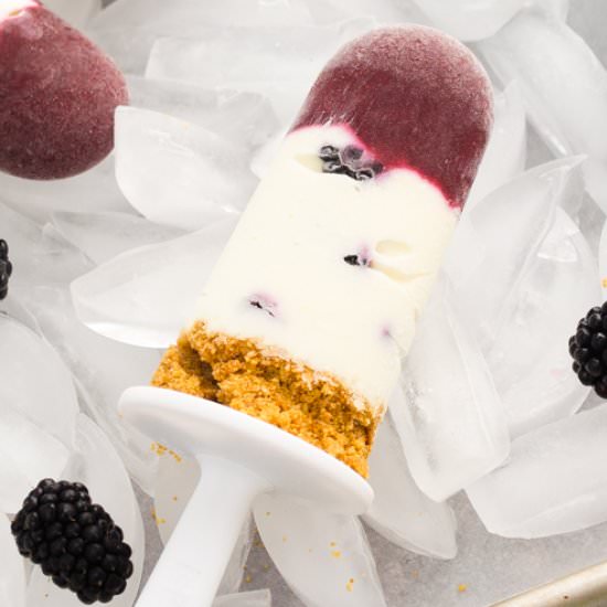 Blackberry Cheesecake Popsicles