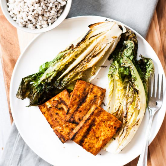 Charred Romaine & Paprika Tofu