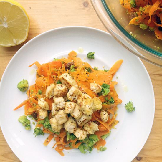 Carrot Raisin Salad with Tofu