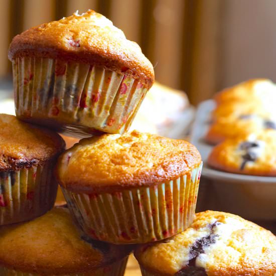 High Fibre Blueberry Muffins