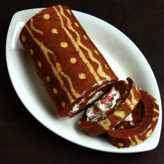Patterned Chocolate Roll