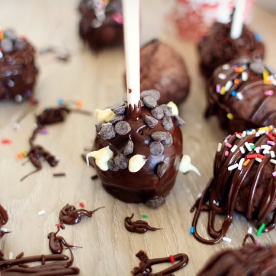 Double Chocolate Protein Cake Pops
