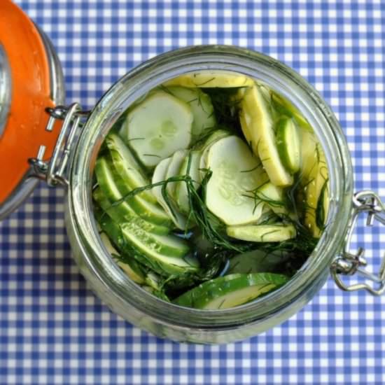 Easy Dill Refrigerator Pickles