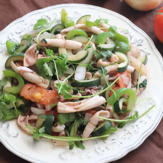 Stir-fry Squid with Vegetables