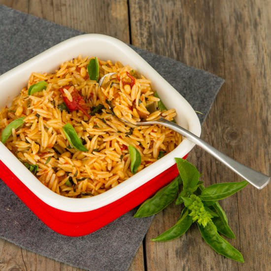 Orzo with Balsamic Tomatoes