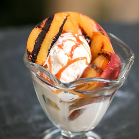 Salted Rum Caramel w/ Grilled Peach