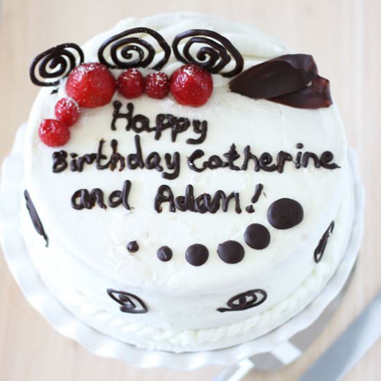 Berry Vanilla Birthday Cake