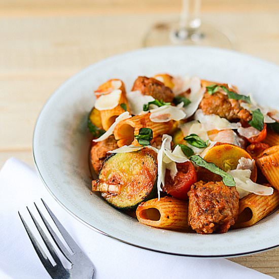 Summer Vegetable & Sausage Pasta
