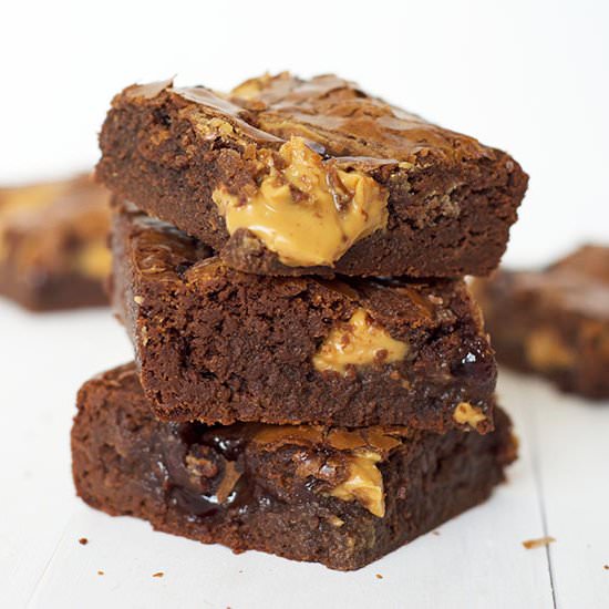 Peanut Butter and Jelly Brownies