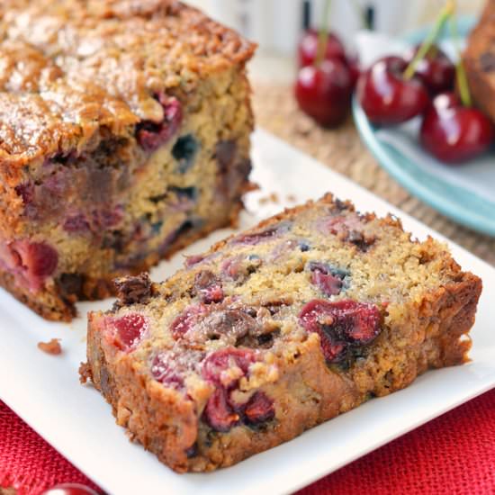 Chocolate Cherry Banana Bread