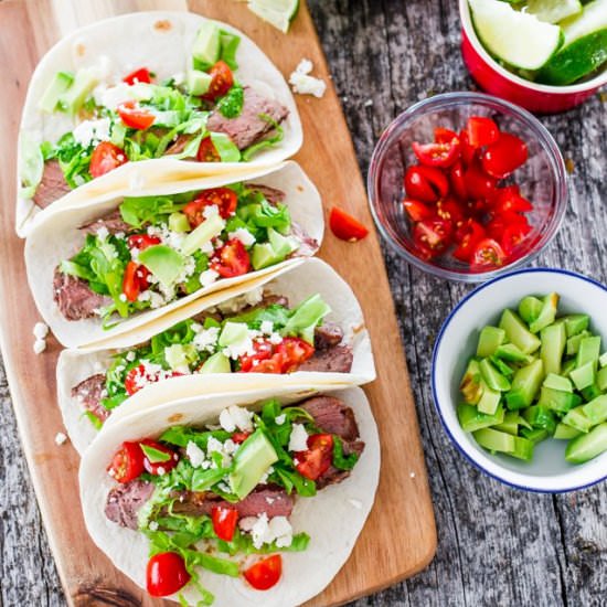 Steak Tacos with Chimichurri Sauce