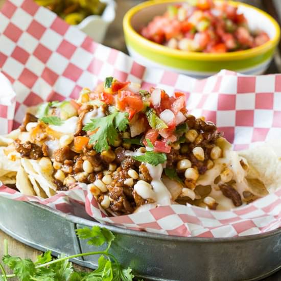 Vegetarian BBQ Nachos