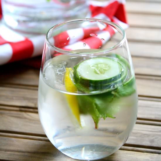 Lemon Cucumber Mint Water