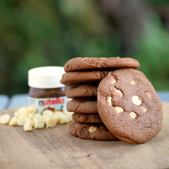 Skinny Nutella Choc Chip Cookies