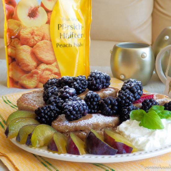 Peach Coconut Flour Pancakes