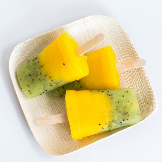 Mango Kiwi ONE Coconut Popsicles