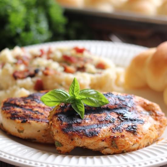 Grilled Sweet Basil Rub Chicken