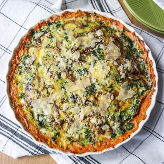 Frittata with Sweet Potato Crust