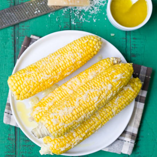 Corn with Olive Oil & Parmesan