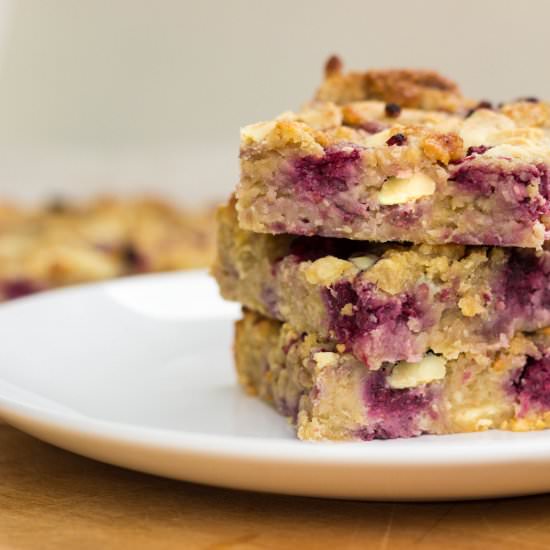 Raspberry White Chocolate Blondies