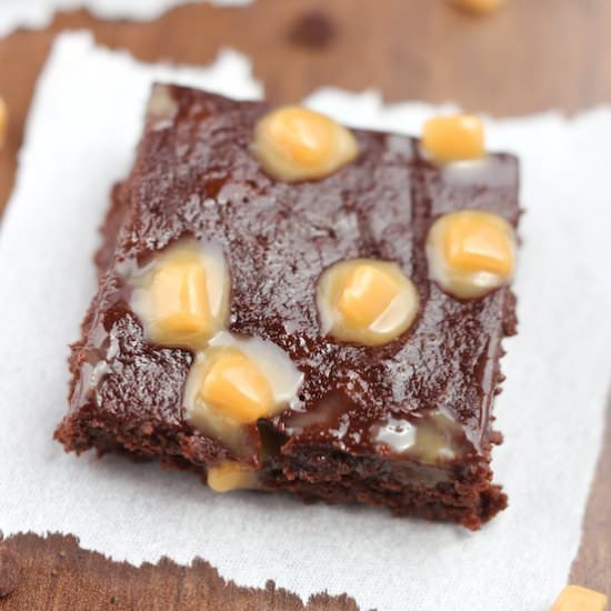 Fudgy Salted Caramel Brownies