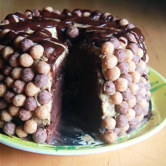 Chocolate Chiffon with PB Frosting