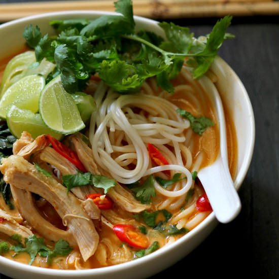 Spicy and Sour Chicken Noodle Soup