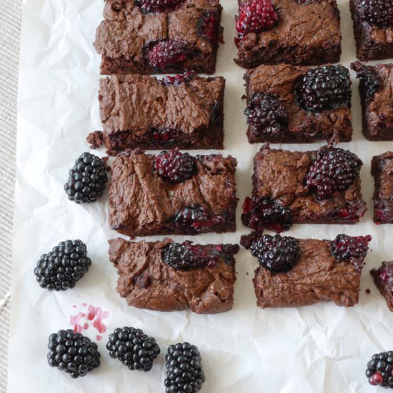 Chocolate Blackberry Brownies