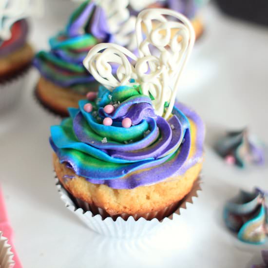 Rainbow Magic Vanilla Cupcakes