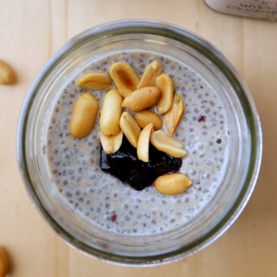 PB & J Chia Seed Pudding