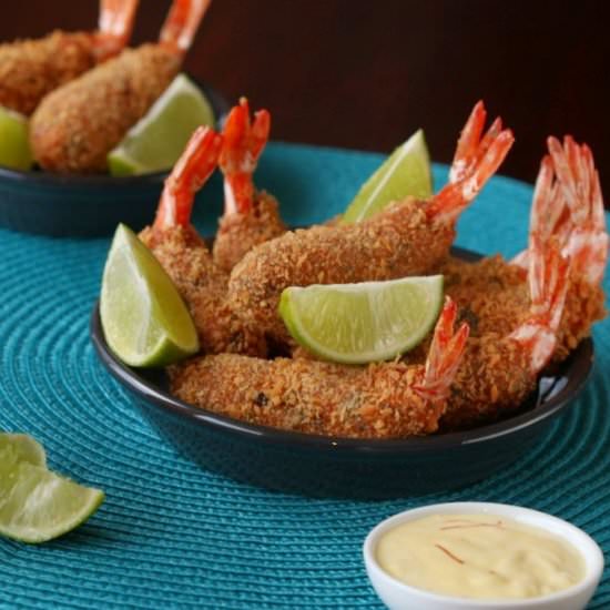 Prawn Croquettes with Saffron Mayon