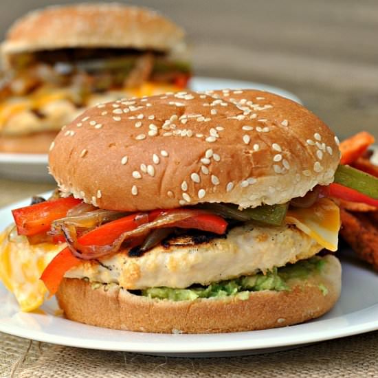 Fajita Chicken Burgers
