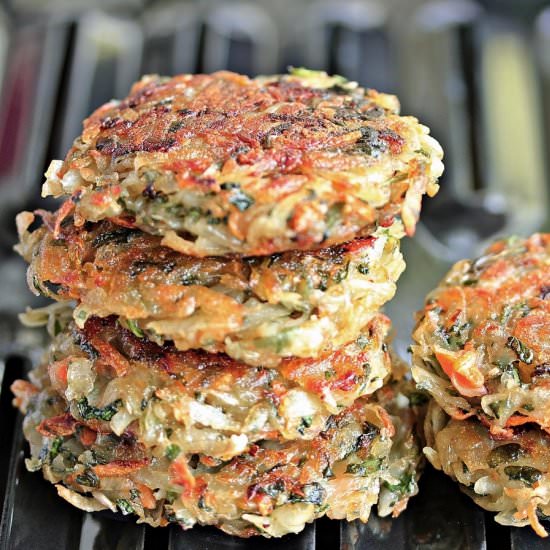 Carrot Spinach Potato Hash Browns