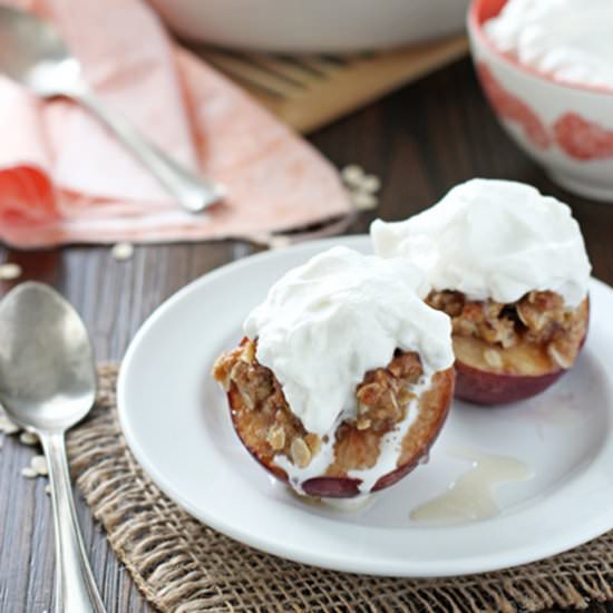 Bourbon Baked Peaches