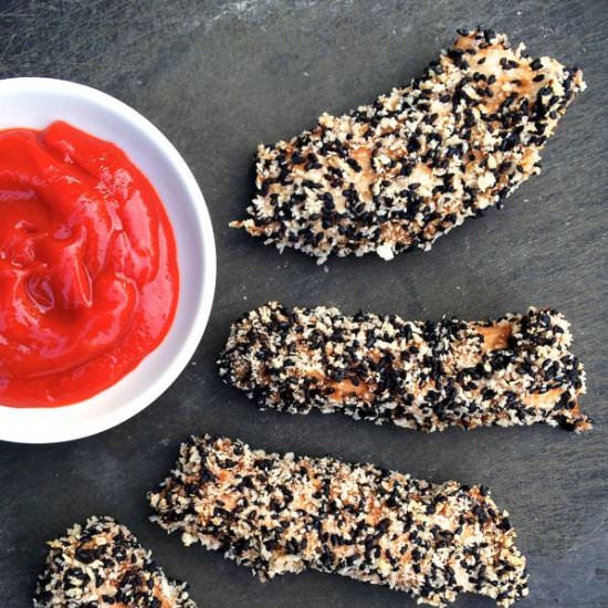 Sesame Crusted Chicken Fingers