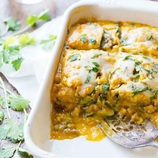 Sausage and Sweet Potato Zucchini