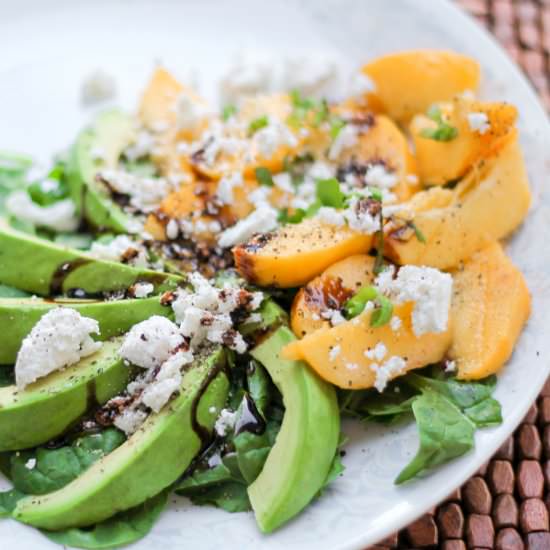 Peach Basil Salad