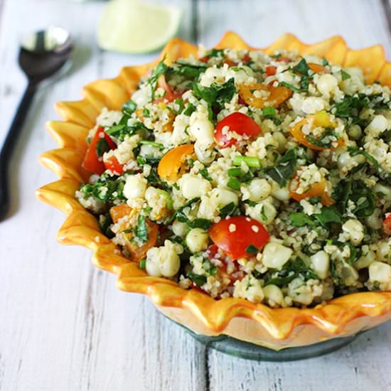 Tomato and Corn Tabbouleh Salad