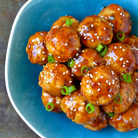 Baked Teriyaki Chicken Meatballs