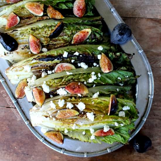 Grilled Romaine Hearts and Figs