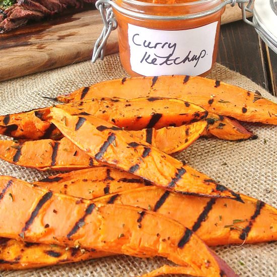 Grilled Sweet Potato Wedges