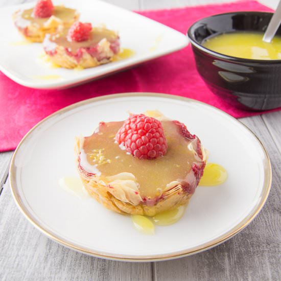 Raspberry Strudel Tarts with Lemon