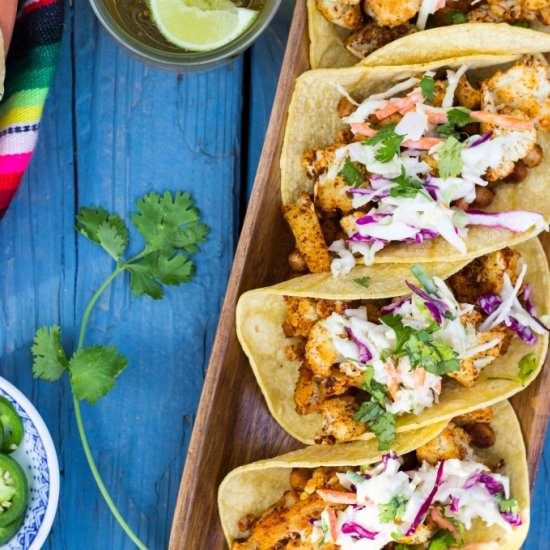 BBQ Cauliflower Tacos