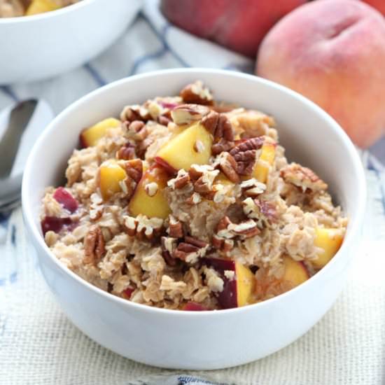 Peach Cobbler Oatmeal