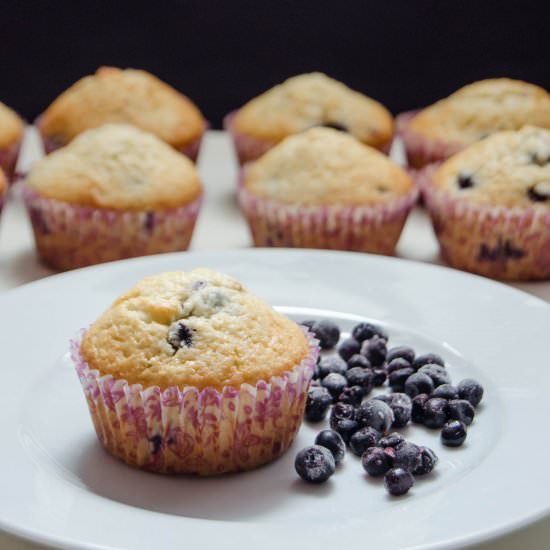 Vanilla Blueberry Muffins