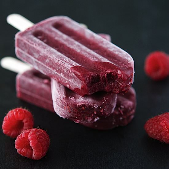 Raspberry Hibiscus Popsicles